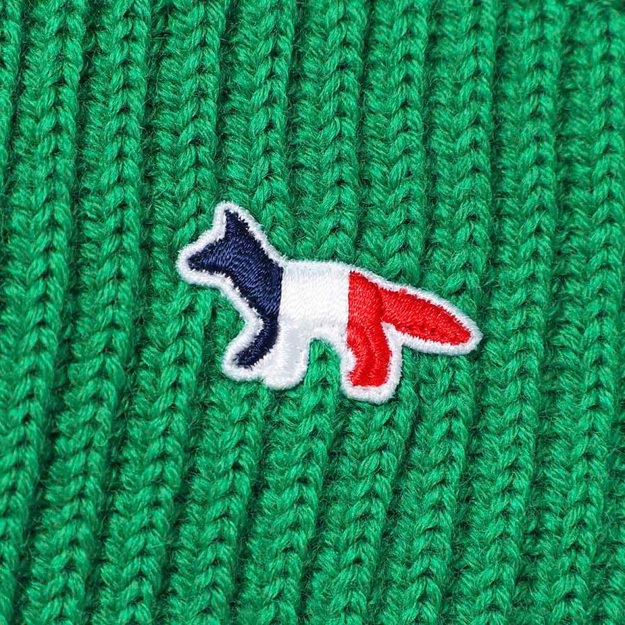 MAISON KITSUNE（メゾン キツネ） ニットキャップ ビーニー グリーン
