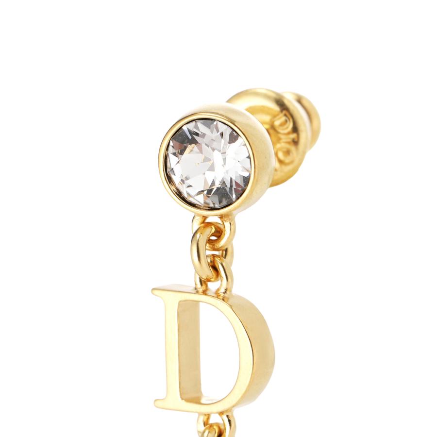 ディオール DIOR ピアス DIOREVOLUTION EARRINGS クリスタル ロゴ ゴールド レディース e4038womcy-319の画像