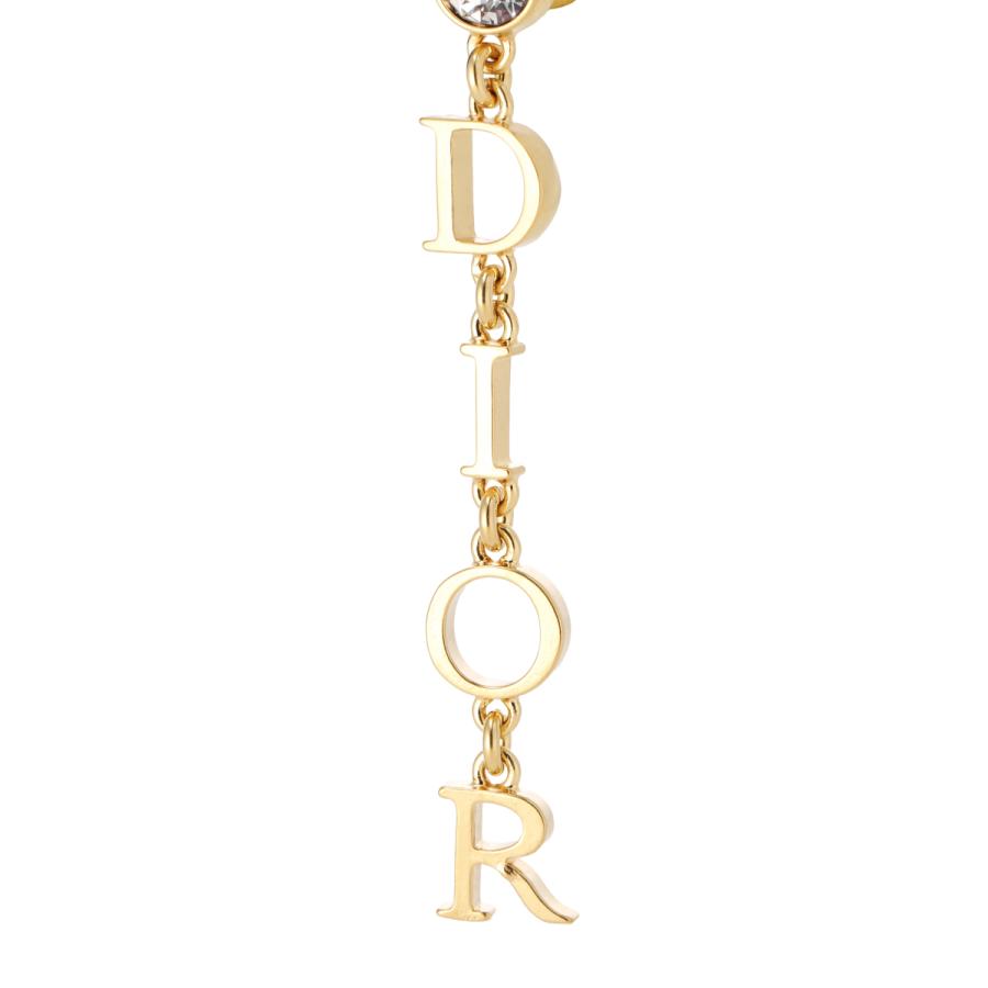 ディオール DIOR ピアス DIOREVOLUTION EARRINGS クリスタル ロゴ ゴールド レディース e4038womcy-319の画像