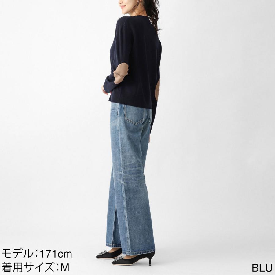 S MaxMara ネイビー 長袖ニット Sサイズ エスマックスマーラ S Max Mara クルーネックニット ECO レディース