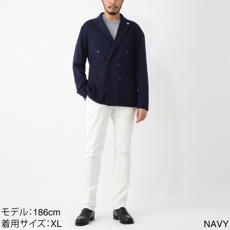 LARDINI ラルディーニ ダブルブレスト ニットジャケット メンズ LARDINI ラルディーニ ダブルブレスト ニットジャケット メンズ