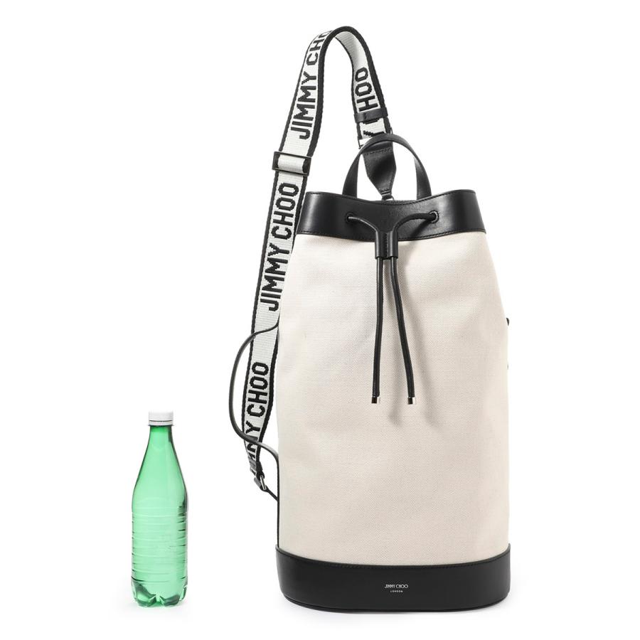 JIMMY CHOO EVANドラムバッグ ホワイト/ブラック JIMMY CHOO ジミーチュウ バックパック EVAN ホワイト evan