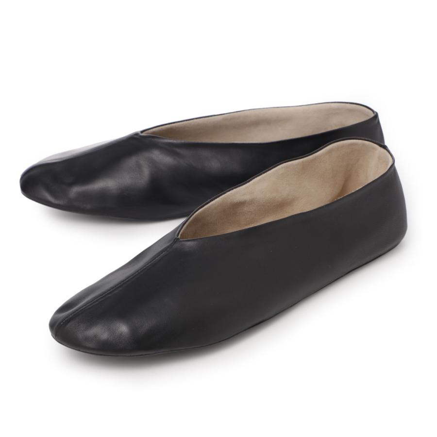 ザ ロウ THE ROW スリッポン STELLA SLIPPER フラットシューズ 大きいサイズあり ブラック レディース f1638-n66-blackの画像