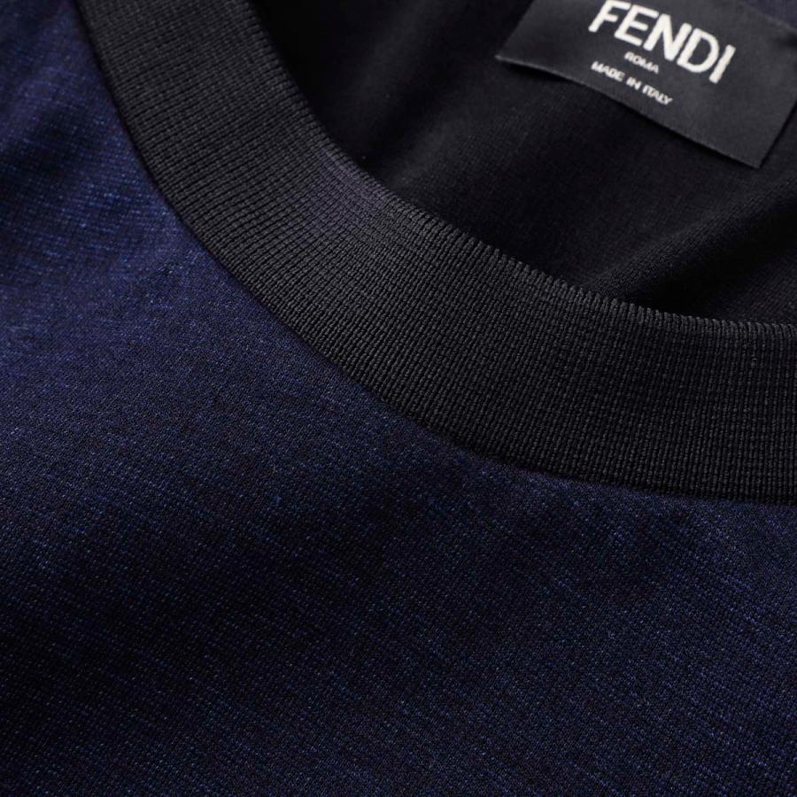 FENDI（フェンディ） クルーネックTシャツ ブルー メンズ faf676-an5t