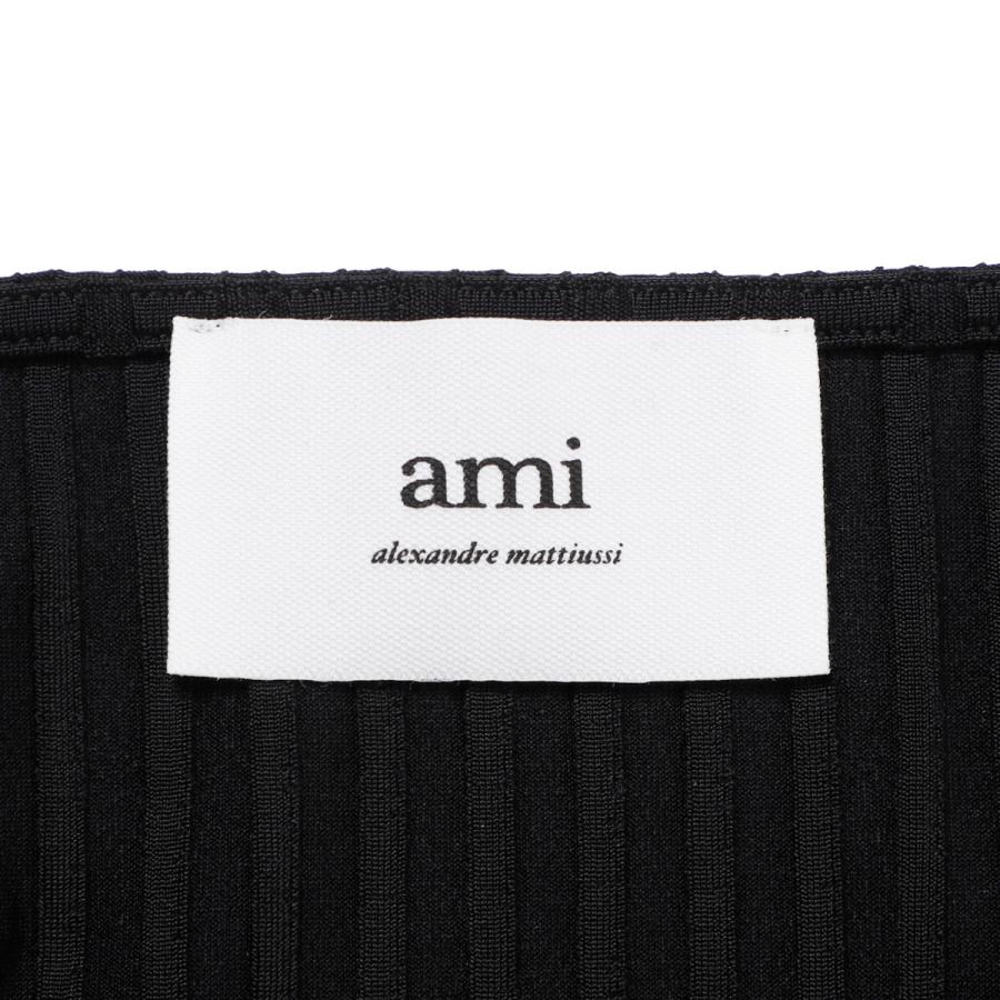 アミ AMI ALEXANDRE MATTIUSSI ミニワンピース ベアショルダー ワンピース ブラック レディース fdr006-je0009-001-black｜mb-y｜07