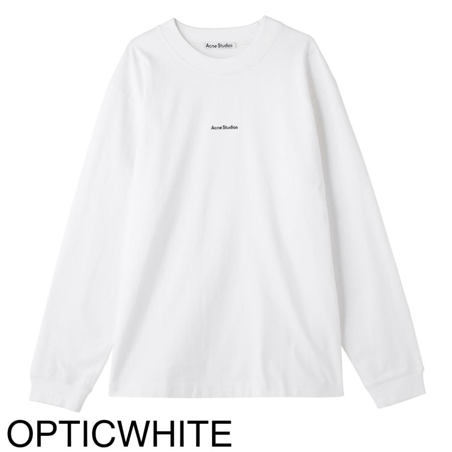 Acne Studios 長袖カットソー M ホワイト Acne Studios Logo Long Sleeve T Shirt - White | Garmentory