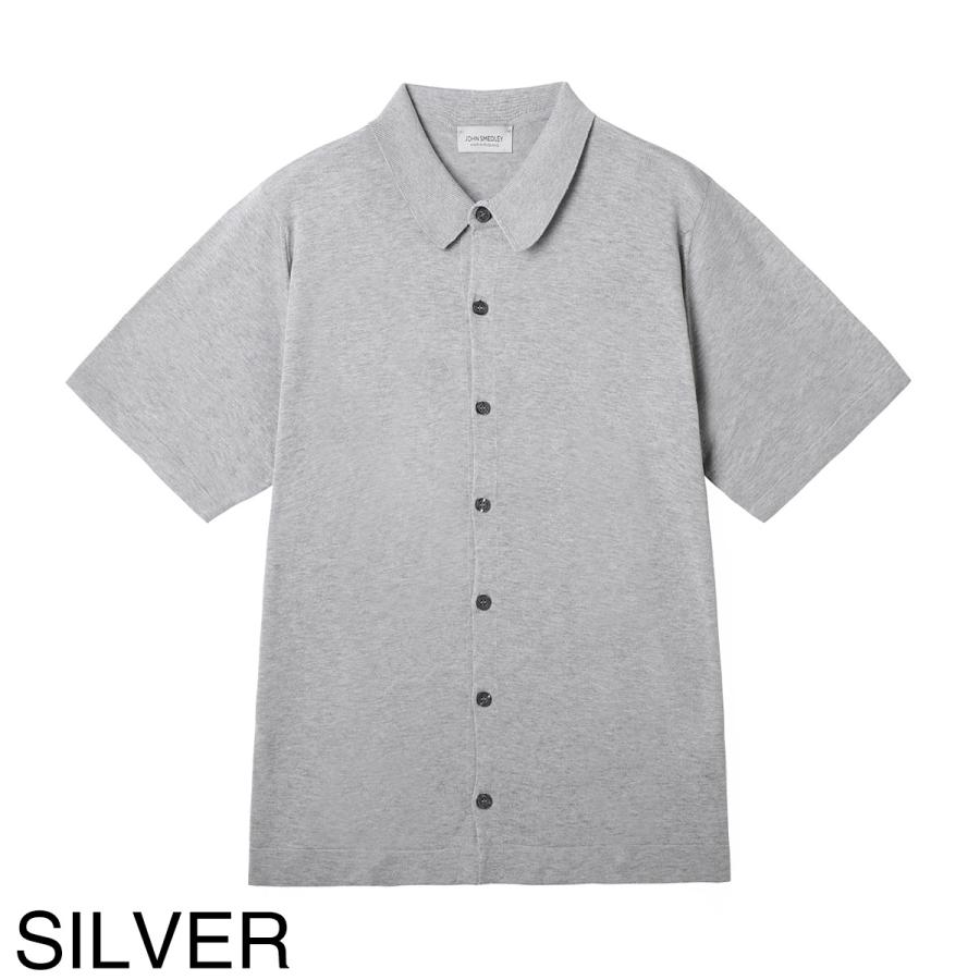 ジョンスメドレー JOHN SMEDLEY 半袖ニットシャツ FOLKE フォルケ シーアイランドコットン 30ゲージ EASY FIT メンズの画像