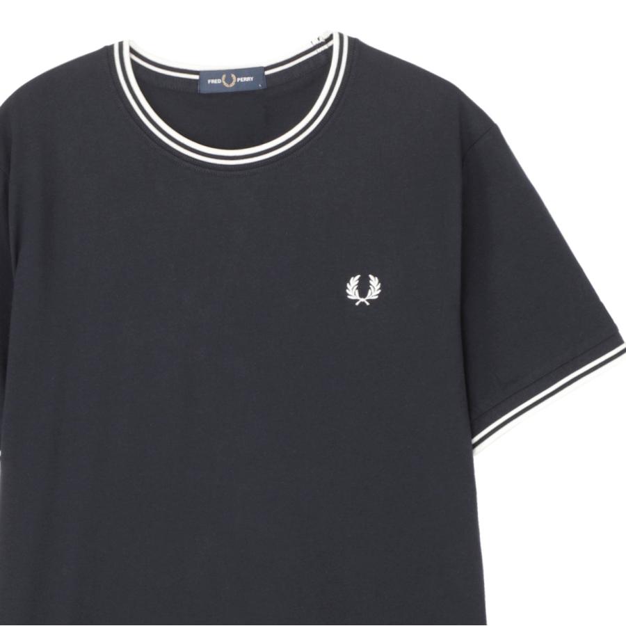 フレッドペリー FRED PERRY クルーネック半袖Tシャツ Twin Tipped T-Shirt メンズ m1588-795｜mb-y｜03