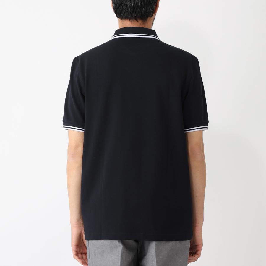 未使用に近い‼️フレッドペリーポロシャツ　M3600 ブラック×ホワイト　Mサイズ FRED PERRY（フレッドペリー） 半袖 ポロシャツ M3600 国内正規品