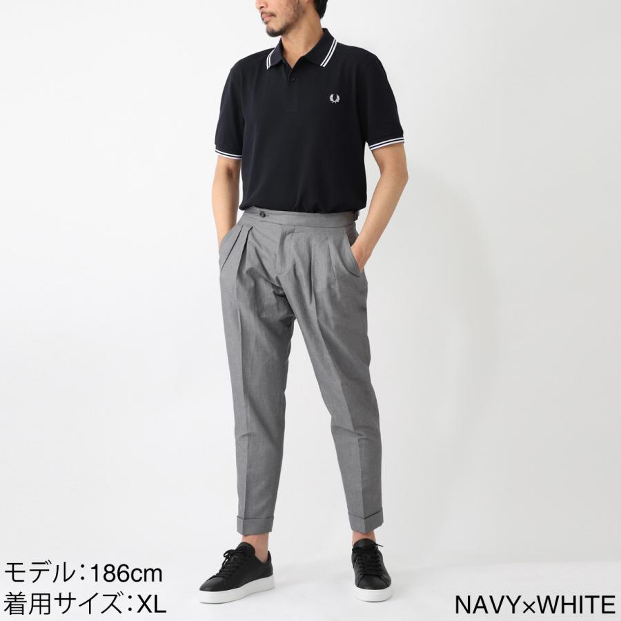 未使用に近い‼️フレッドペリーポロシャツ　M3600 ブラック×ホワイト　Mサイズ FRED PERRY（フレッドペリー） ポロシャツ M3600 メンズ m3600-238
