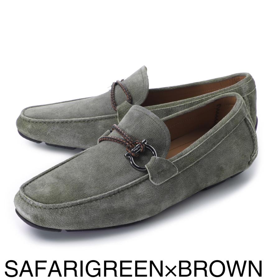 Salvatore Ferragamo シボ革 ビット ドライビングシューズ FERRAGAMO（フェラガモ） メンズ 靴 シューズ ドライビングシューズ