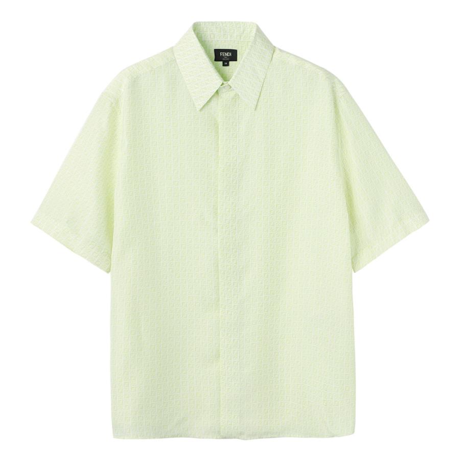 FENDI / 半袖シャツ/--/シルク/グリーン/総柄/FS0795 AI8P/フェンディ FENDI（フェンディ） 半袖シャツ グリーン メンズ fs0795-ai8p-f1fxo
