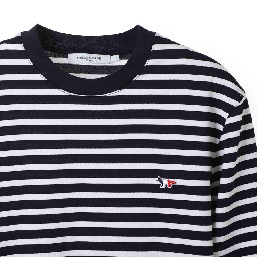 MAISON KITSUNE（メゾン キツネ） クルーネック 長袖Tシャツ TRICOLOR