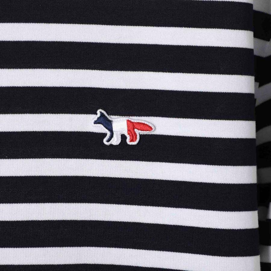 MAISON KITSUNE（メゾン キツネ） クルーネック 長袖Tシャツ TRICOLOR