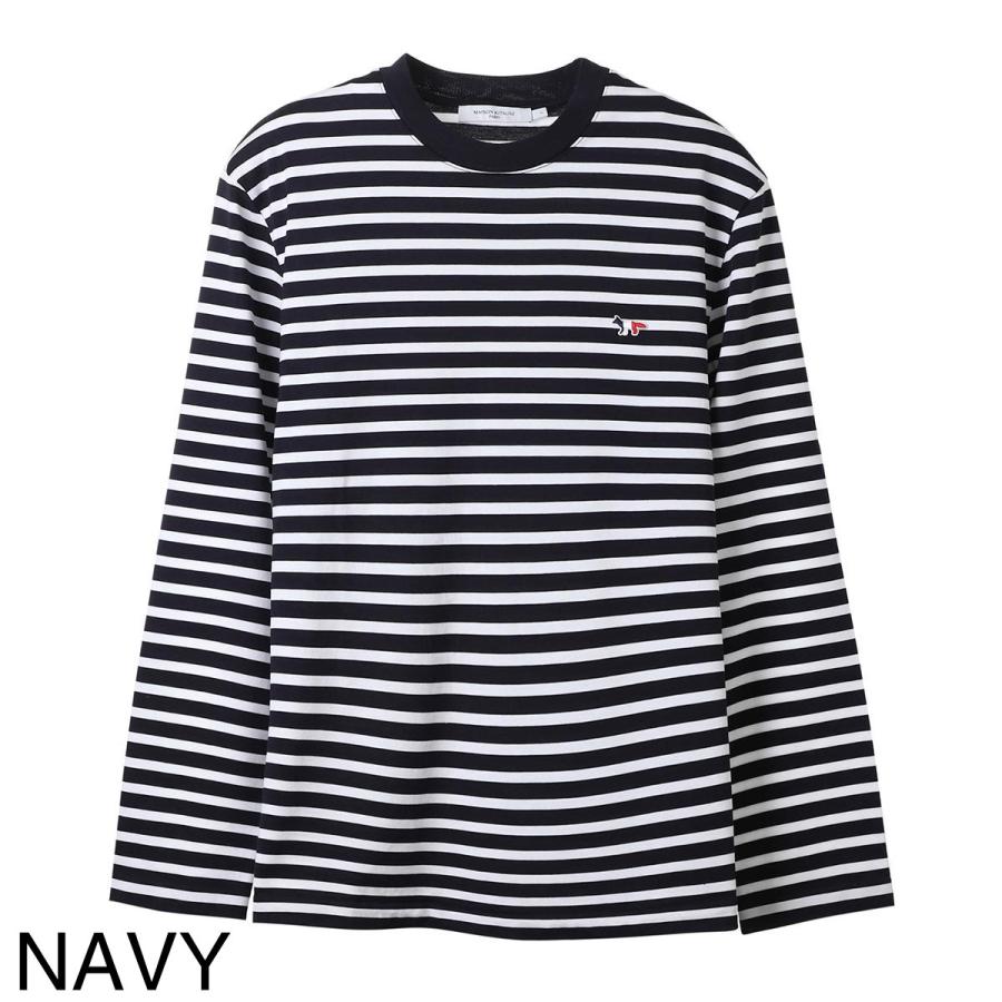 MAISON KITSUNE（メゾン キツネ） クルーネック 長袖Tシャツ TRICOLOR 