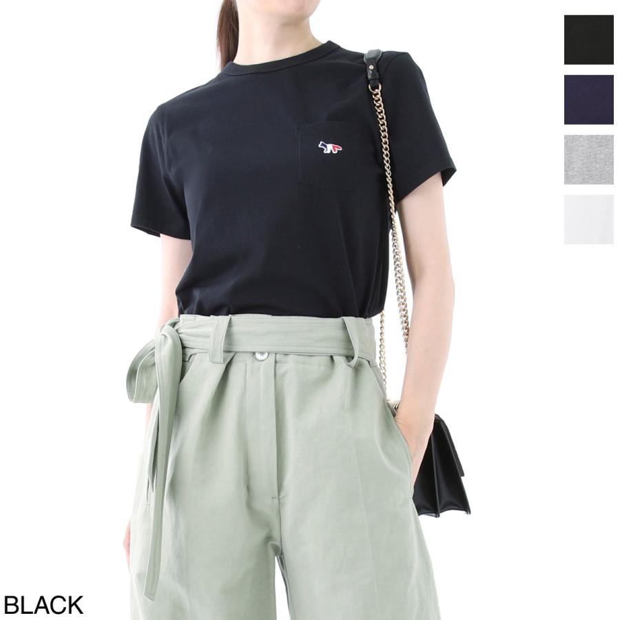 メゾンキツネ MAISON KITSUNE クルーネックTシャツ レディース メゾンキツネ MAISON KITSUNE クルーネックTシャツ レディース