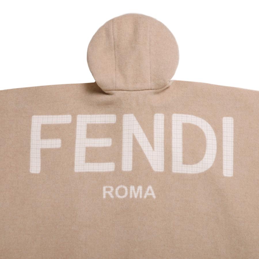 FENDI ポンチョジャケットアルパカファートリミングストール