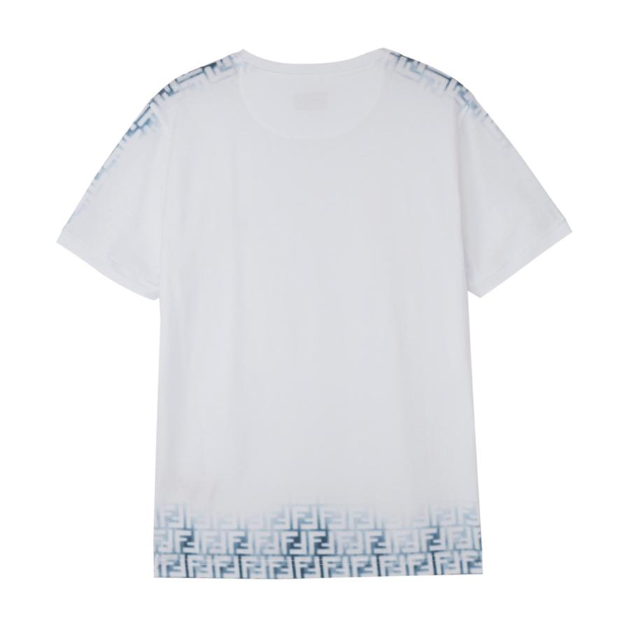 フェンディ FENDI クルーネック半袖Tシャツ ホワイト メンズ fy0894-an21-f0qr0