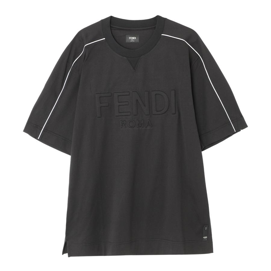 FENDI フェンディ クルーネックTシャツ ブラック メンズ fy1100