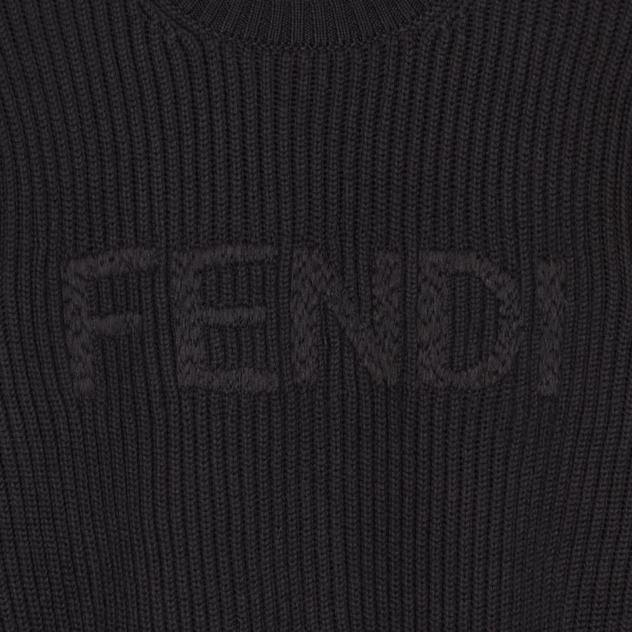 フェンディ FENDI クルーネックニット セーター 大きいサイズあり ブラック メンズ fzx091-aw0c-f0qa1の画像