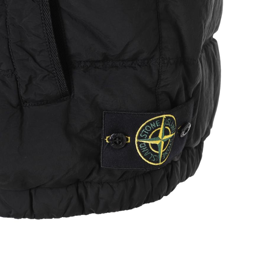 STONE  ブラック ダウンベストS ストーンアイランド STONE ISLAND（ストーン アイランド） ダウンベスト SEAMLESS TUNNEL