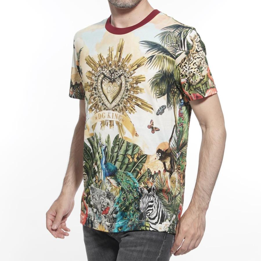 ドルチェ&ガッバーナ DOLCE&GABBANA クルーネック Tシャツ TROPICAL KING TEE マルチカラー メンズ