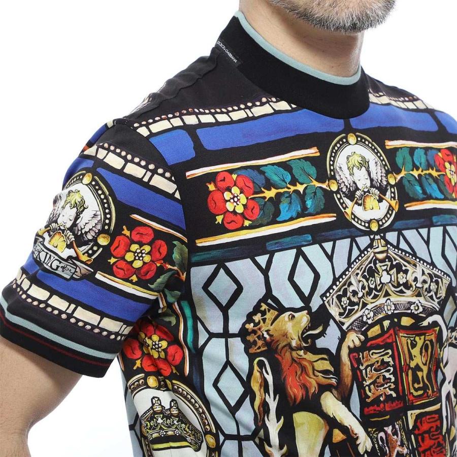 ドルチェ&ガッバーナ DOLCE&GABBANA クルーネックTシャツ STAINED ...
