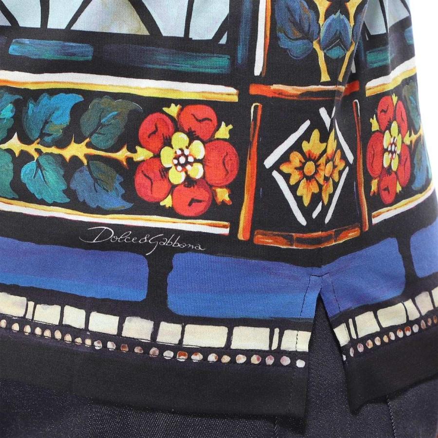 ドルチェ&ガッバーナ DOLCE&GABBANA クルーネックTシャツ STAINED ...