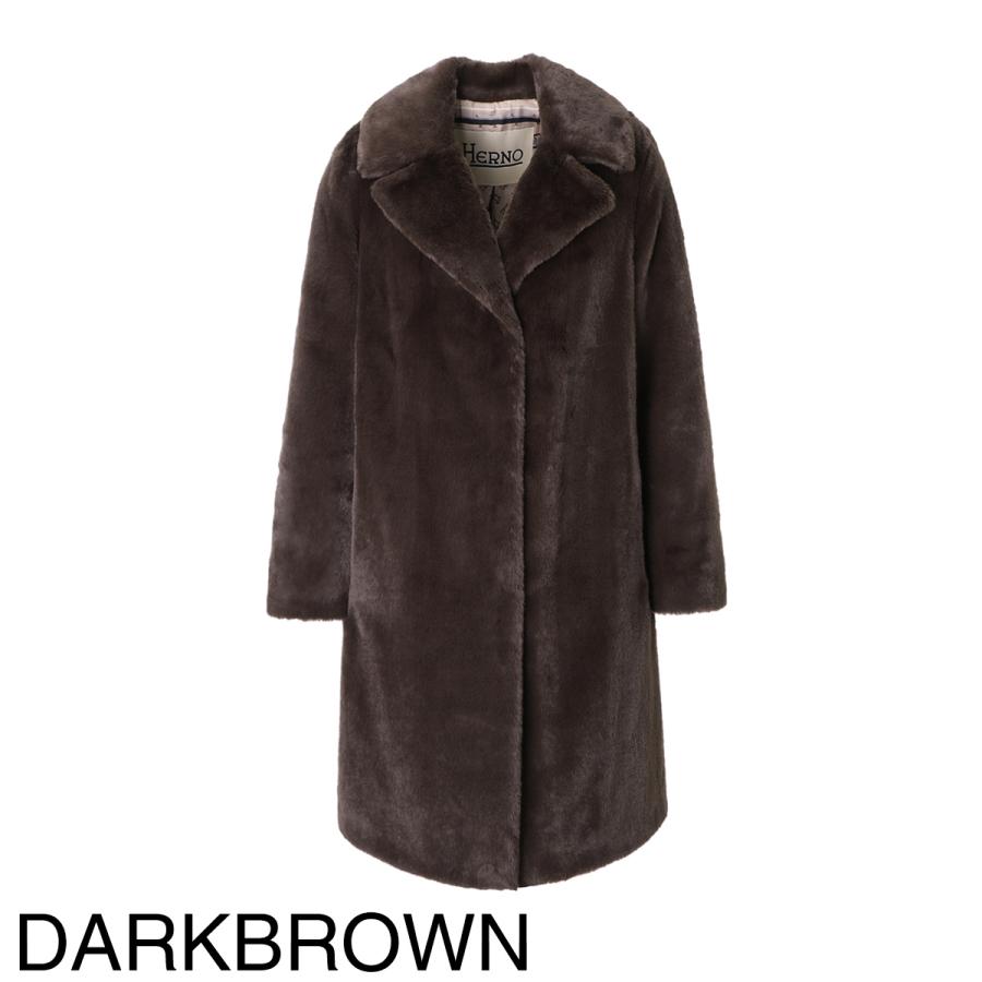 HERNO ヘルノ ファーコート SOFT FAUX FUR シングルコート