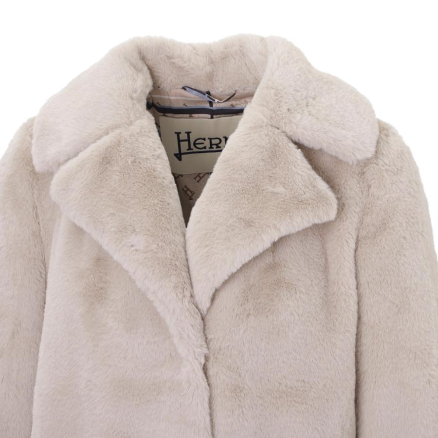 HERNO ヘルノ ファーコート SOFT FAUX FUR シングルコート