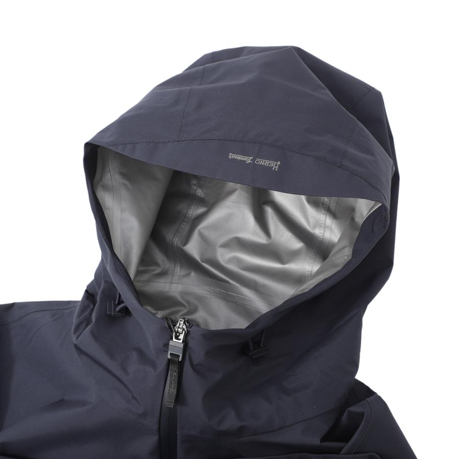 【良品】HERNO Laminar GORE-TEX フーデットコート 44 メンズ LAMINAR GORE-TEX PACLITE レインコート ブルー | Herno