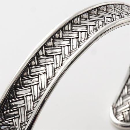 ガーデル GARDEL バングル WEAVING BRACELET ブレスレット シルバー メンズ gdb-062-sv-svの画像