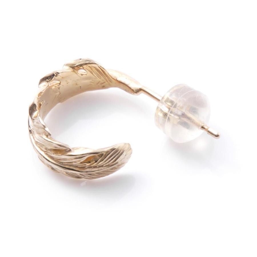 ガーデル GARDEL 片耳ピアス NATURAL FEATHER PIRCE ゴールド メンズ レディース GDE-050 K18YGの画像