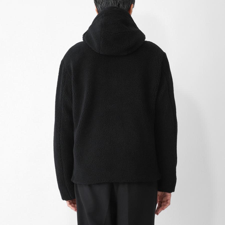 ヘルノ HERNO ボアジャケット ボアブルゾン 大きいサイズあり ブラック メンズ gi000555u-12763-9300の画像