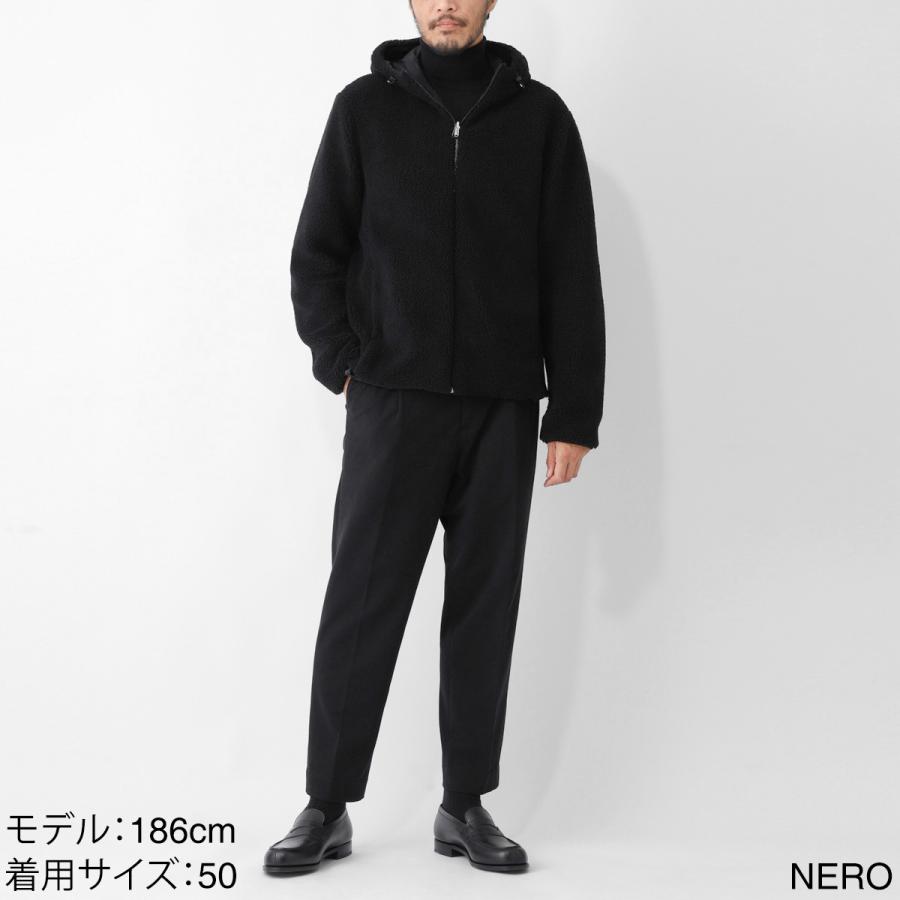 ヘルノ HERNO ボアジャケット ボアブルゾン 大きいサイズあり ブラック メンズ gi000555u-12763-9300の画像