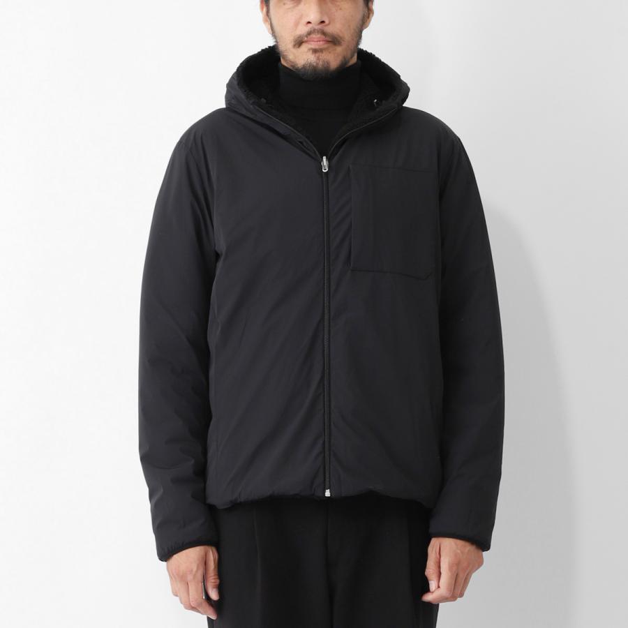 ヘルノ HERNO ボアジャケット ボアブルゾン 大きいサイズあり ブラック メンズ gi000555u-12763-9300の画像