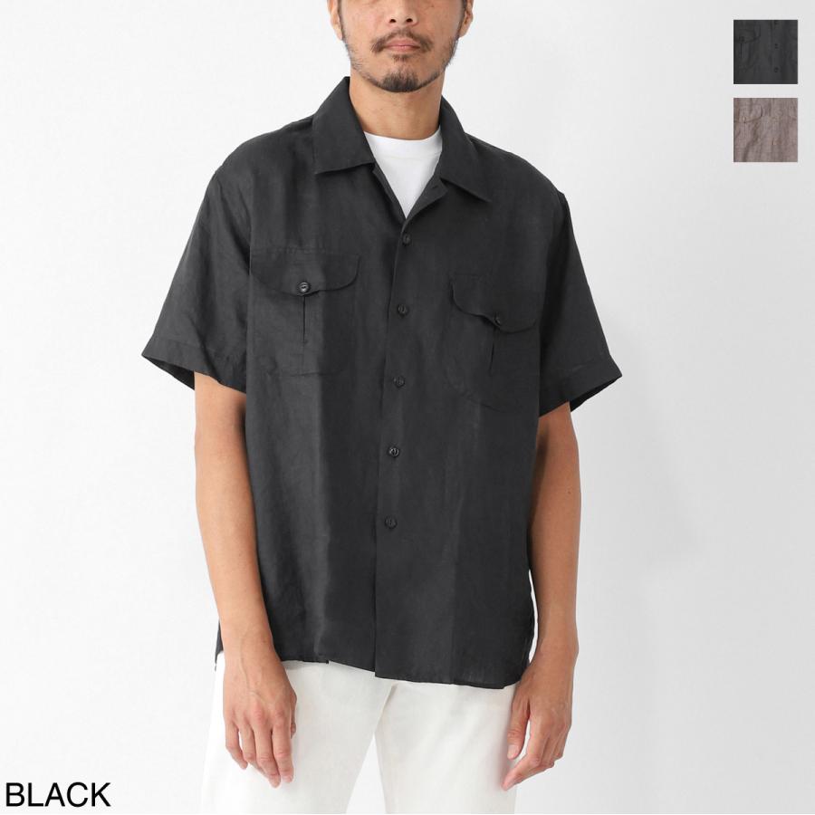 GUY ROVER（ギローバー） 半袖シャツ WASH オープンカラーシャツ