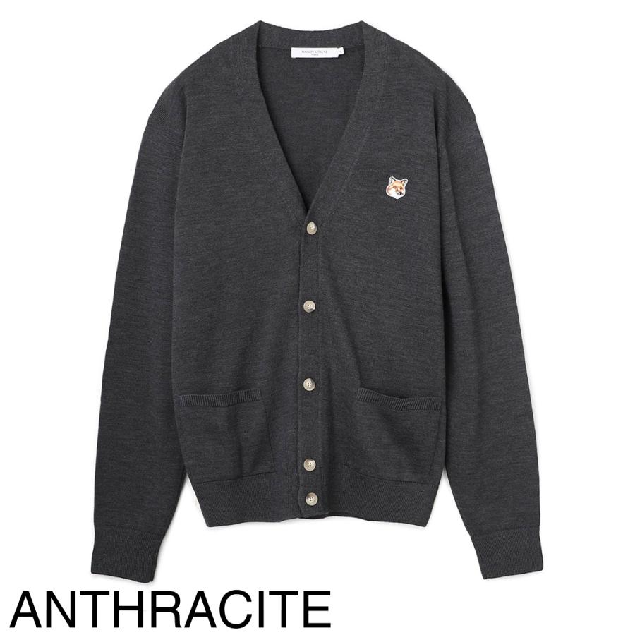 メゾンキツネ MAISON KITSUNE カーディガン FOX HEAD PATCH CLASSIC CARDIGAN ニット メンズ gu00542kt1036-beigemelange｜mb-y｜11