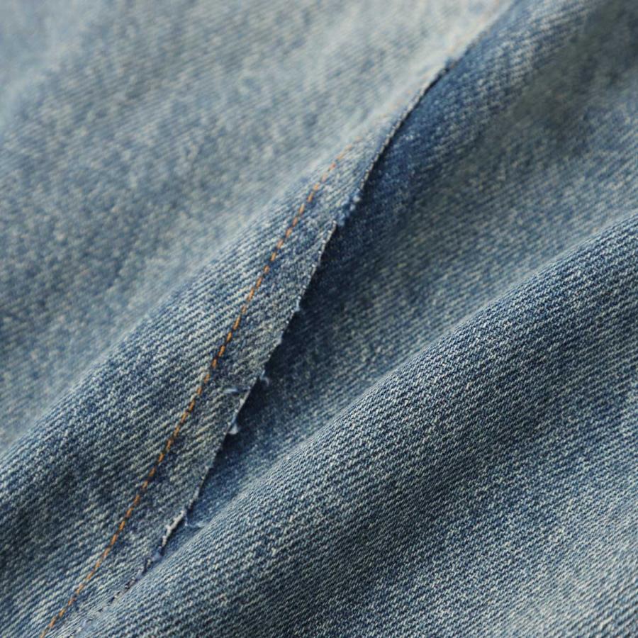 エムエム 6 メゾンマルジェラ MM6 Maison Margiela ジップフライジーンズ WIDE-LEG JEANS ワイドレッグ ジーンズ ブルー メンズ sh0la0011-m30055-961の画像