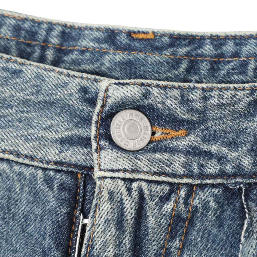 エムエム 6 メゾンマルジェラ MM6 Maison Margiela ジップフライジーンズ WIDE-LEG JEANS ワイドレッグ ジーンズ ブルー メンズ sh0la0011-m30055-961の画像