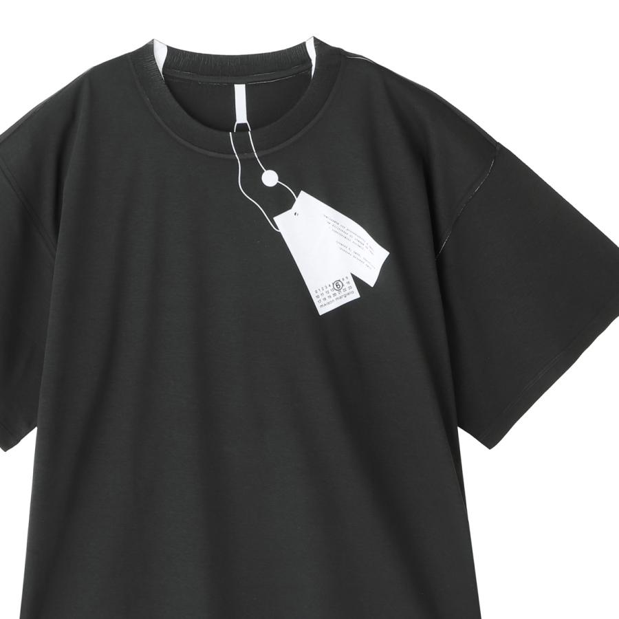 MM6 Tシャツ メゾンマルジェラ MM6 Maison Margiela TROMPE L'OEIL T-SHIRT メンズ sh2gc0029-m20048-100の画像