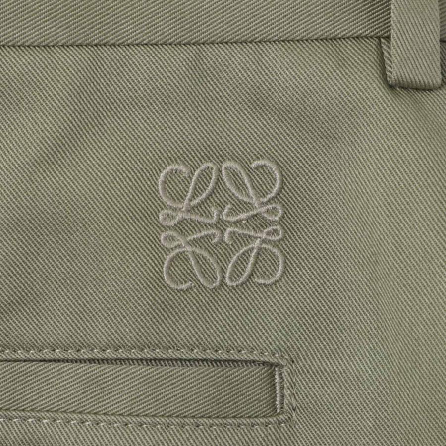 ロエベ LOEWE コットンパンツ PLEATED TROUSERS トラウザーズ グリーン メンズ h526y04web-4430の画像
