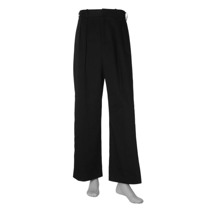 LOEWE ブラック ワイドパンツ 中古・古着通販】LOEWE (ロエベ) ワイドスラックス ブラック