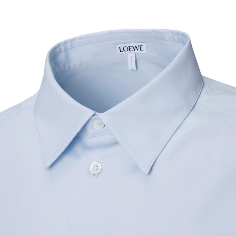 LOEWE（ロエベ） 長袖レギュラーカラーシャツ ブルー メンズ
