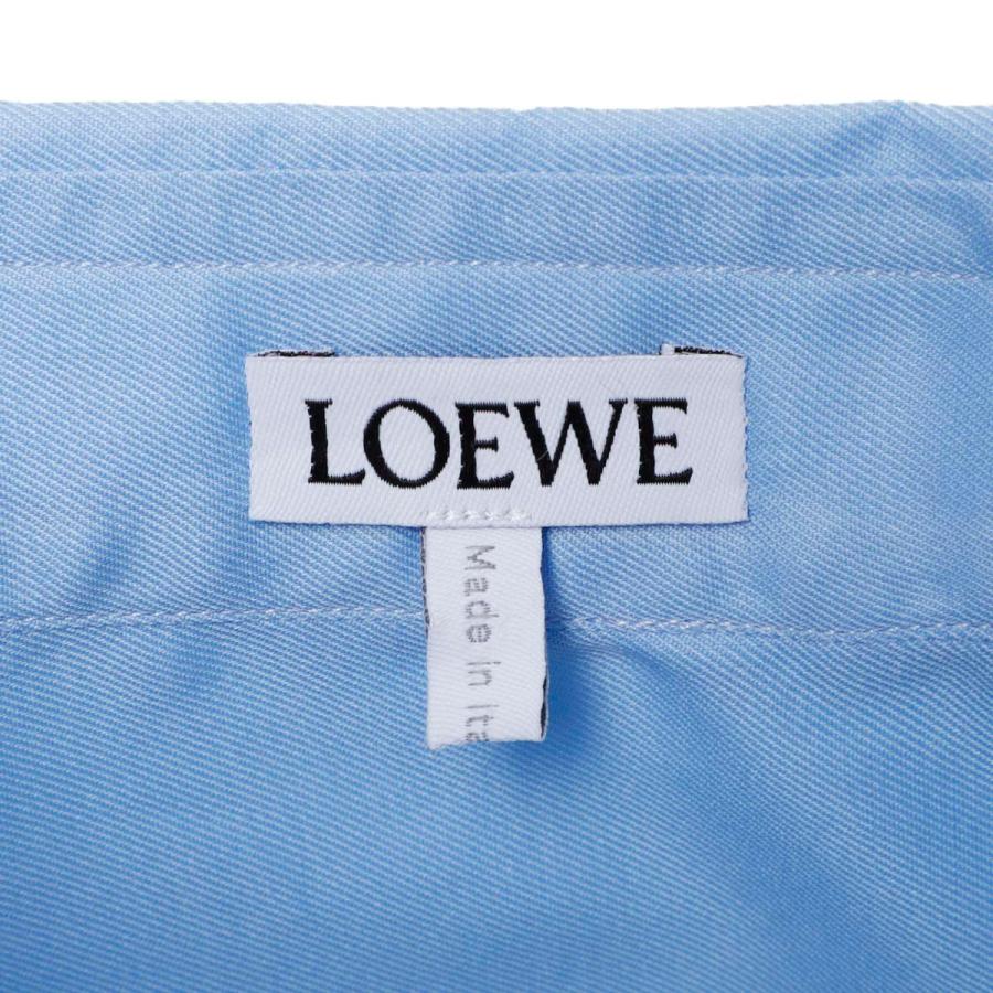 ロエベ LOEWE 長袖レギュラーカラーシャツ ANAGRAM POCKET SHIRT ブルー メンズ h526y05wb1-5690｜mb-y｜08