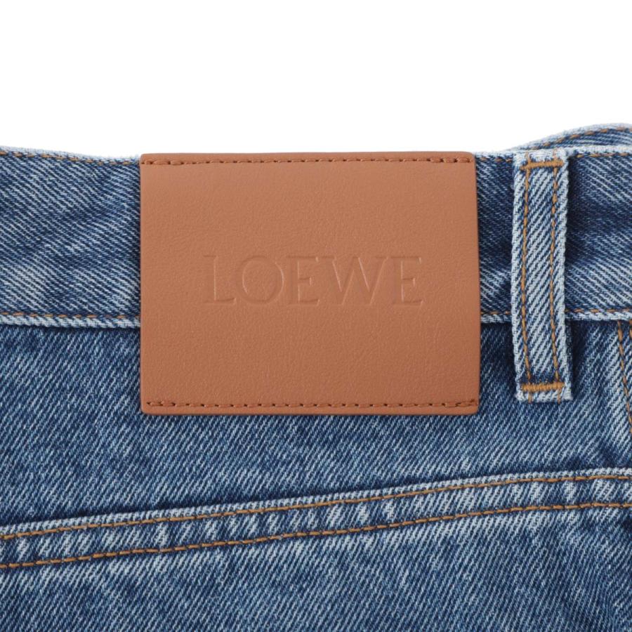 ロエベ LOEWE ボタンフライジーンズ ANAGRAM BAGGY JEANS バギージーンズ ブルー メンズ h526y11wa7-5320の画像