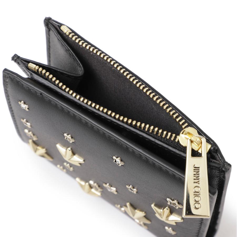 【美品】ジミーチュウ 二つ折り財布 チェーンウォレット トランプ　金具　黒 JIMMY CHOO（ジミーチュウ） JIMMY CHOO 2つ折り財布 小銭入れ付き