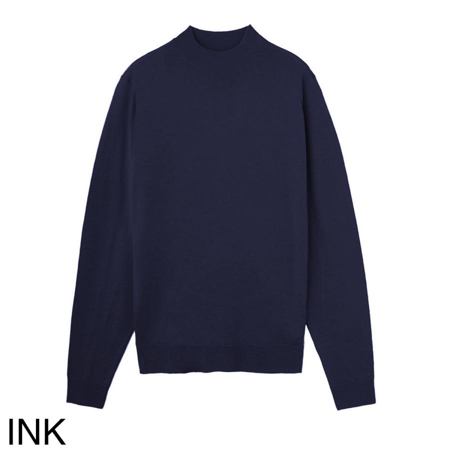 ジョンスメドレー　モックネックニット　エクストラファインメリノウール　M JOHN SMEDLEY ジョンスメドレー モックネック ニット HARCOURT