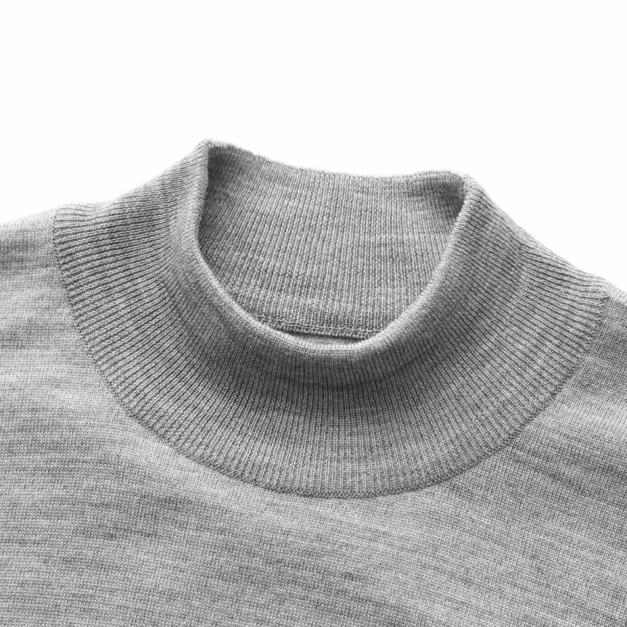 新品】JOHN SMEDLEY モックネックニット XL ホワイト メリノウール