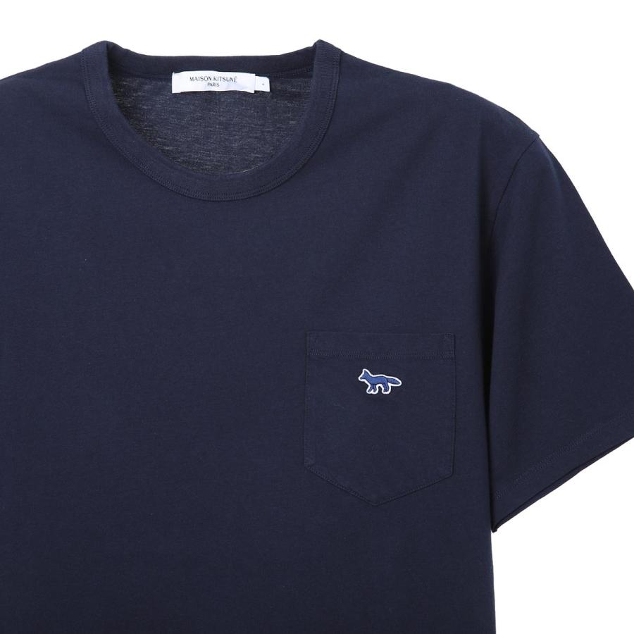 MAISON KITSUNE Tシャツ NAVY FOX PATCH CLASSIC POCKET TEE-SHIRT 